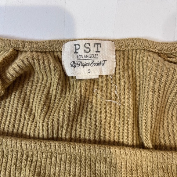 y2k brown square neck long sleeve top fall elena gilbert autumn cozy minimal 90s - Picture 4 of 7